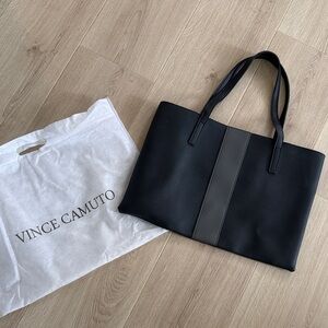 Vince Camuto Two-Tone Black and Gray Tote